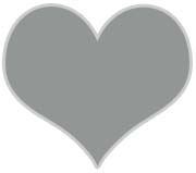 Chien Blanc Intereriors: Frenchic furniture paint - Scotch Mist (misty greyish blue-green). Photo shows a heart shaped colour swatch.