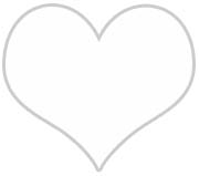 Chien Blanc Intereriors: Frenchic furniture paint - Whitey White (white). Photo shows a heart shaped colour swatch.